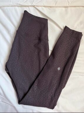 lululemon athletica Women's High-Rise Leggings in Dark Plum Leopard